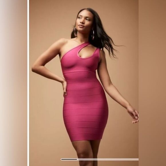 Herve leger x forever 21 women’s medium pink bandage bodycon dress new - Picture 1 of 7
